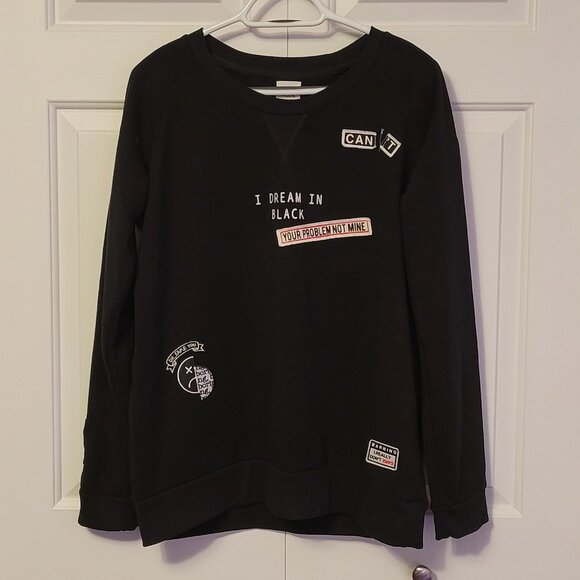 Ardene Tops - I Dream In Black Sweatshirt (P to P 21")
